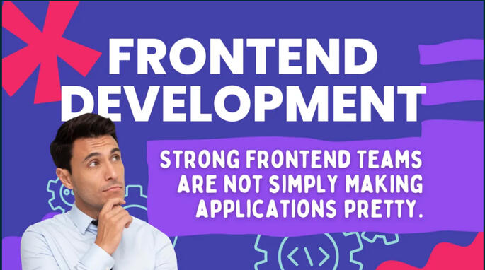 Abstract code visualization representing frontend development complexity