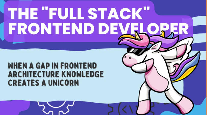Illustration of a unicorn representing the mythical full stack developer